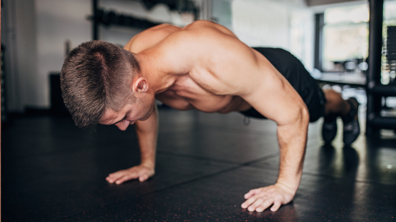 Man doing push up