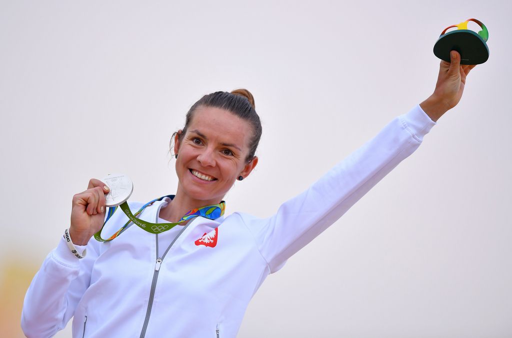 Silver medallist Maja Wloszczowska (Poland)