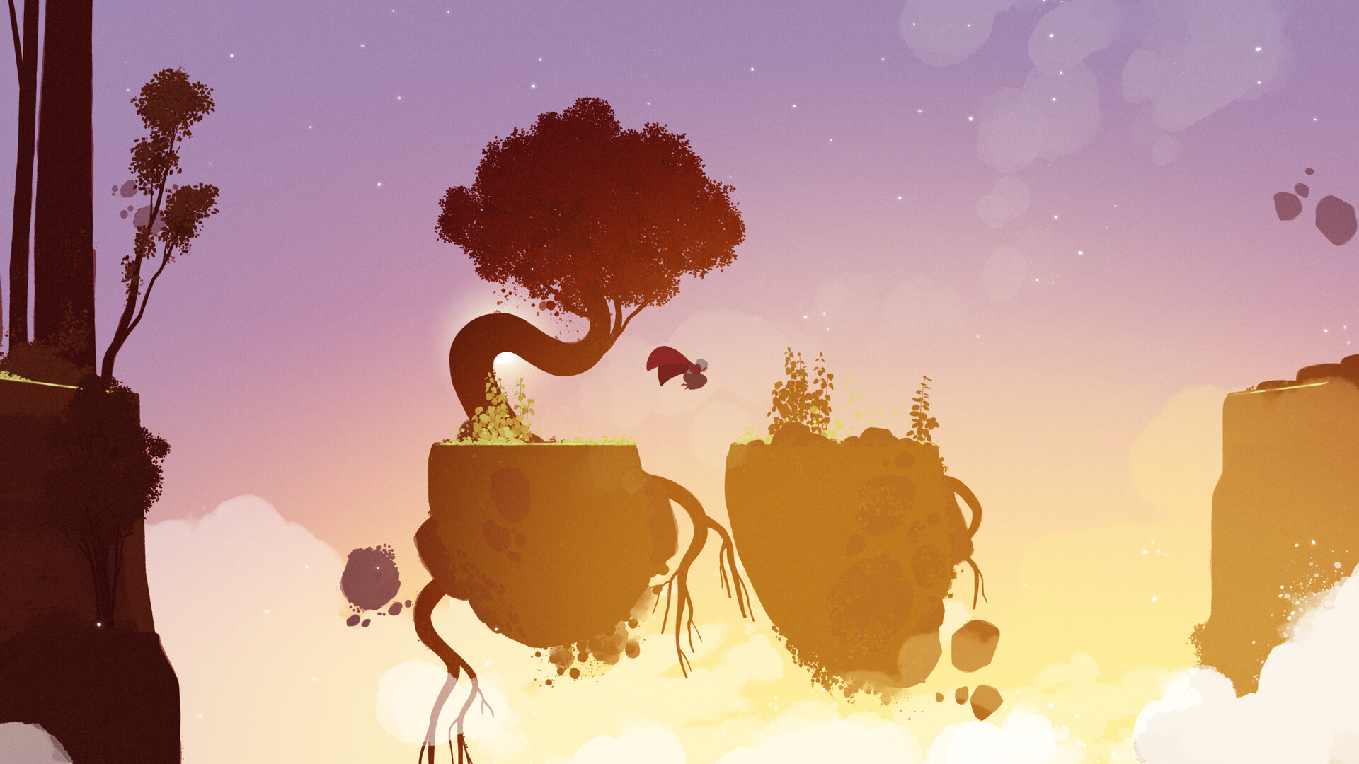 Screenshot from Neva, a 2D side-scrolling game by Nomada Studio