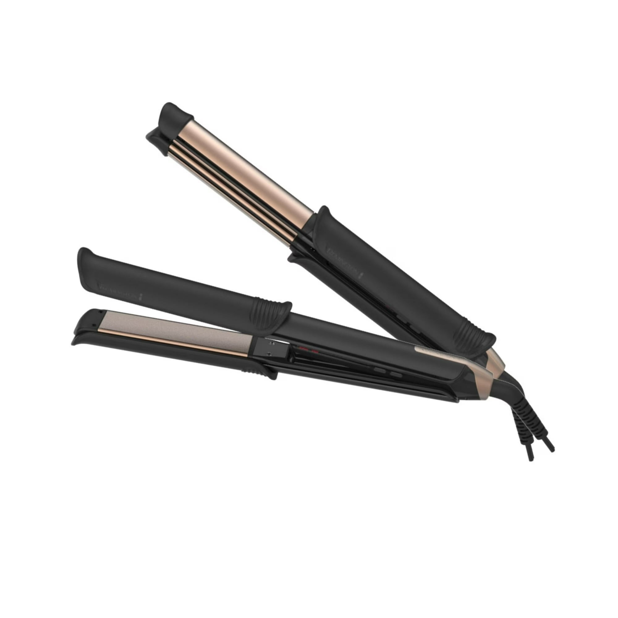 REMINGTON, Remington Flexistyle Multi Styler Curling Iron and Hair Straightener 2-In-1 Black Gold