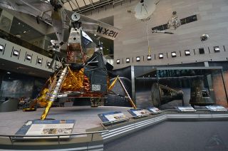 A fully restored Apollo lunar module is now on display in the Boeing Milestones of Flight Hall at the National Air and Space Museum in Washington, D.C.