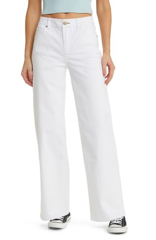 High Waist Slim Wide Leg Jeans