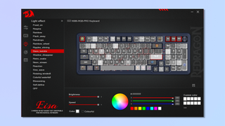 Screenshot of the Redragon K686 Pro SE companion software