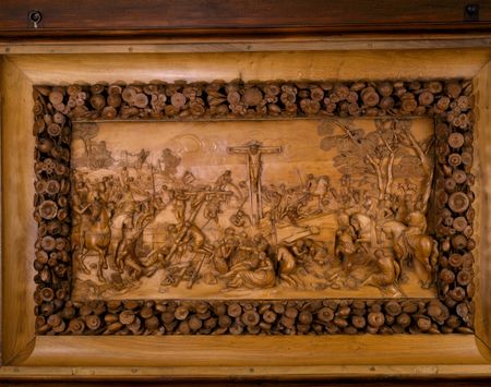 National Trust treasures - The wooden carving in the Great Hall at Dunham Massey.