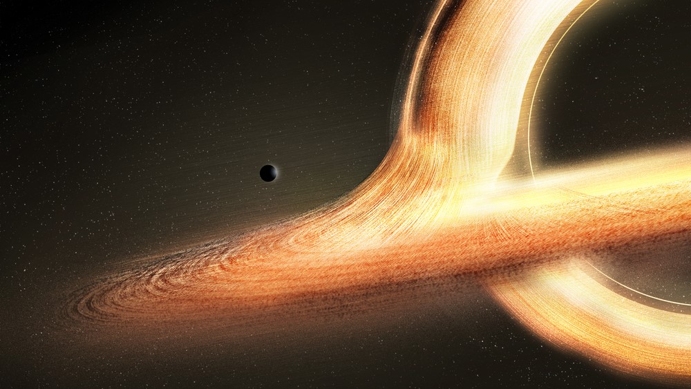 Ein Konzeptbild aus der Nähe der Akkretionsscheibe eines Schwarzen Lochs.
