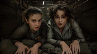 Millie Bobby Brown and Helena Bonham Carter in Enola Holmes 2.