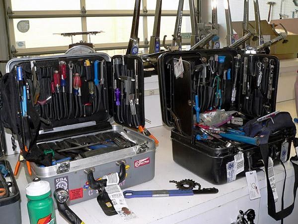 Race mechanics condense an entire wall's worth of tools into a airline-approved case.