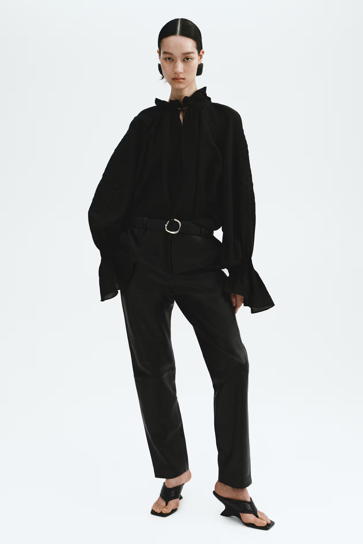 H&amp;amp;M, Embroidered Linen-Blend Blouse