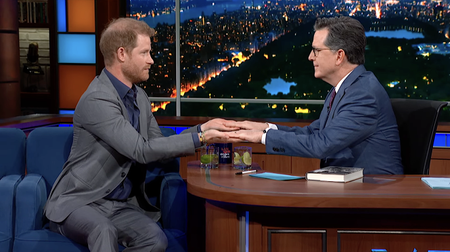 Prince Harry and Stephen Colbert