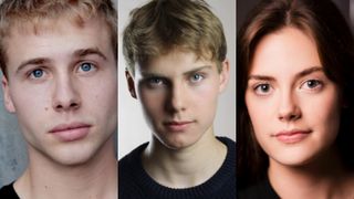 Headshots of the actors behind Will and Kate in The Crown