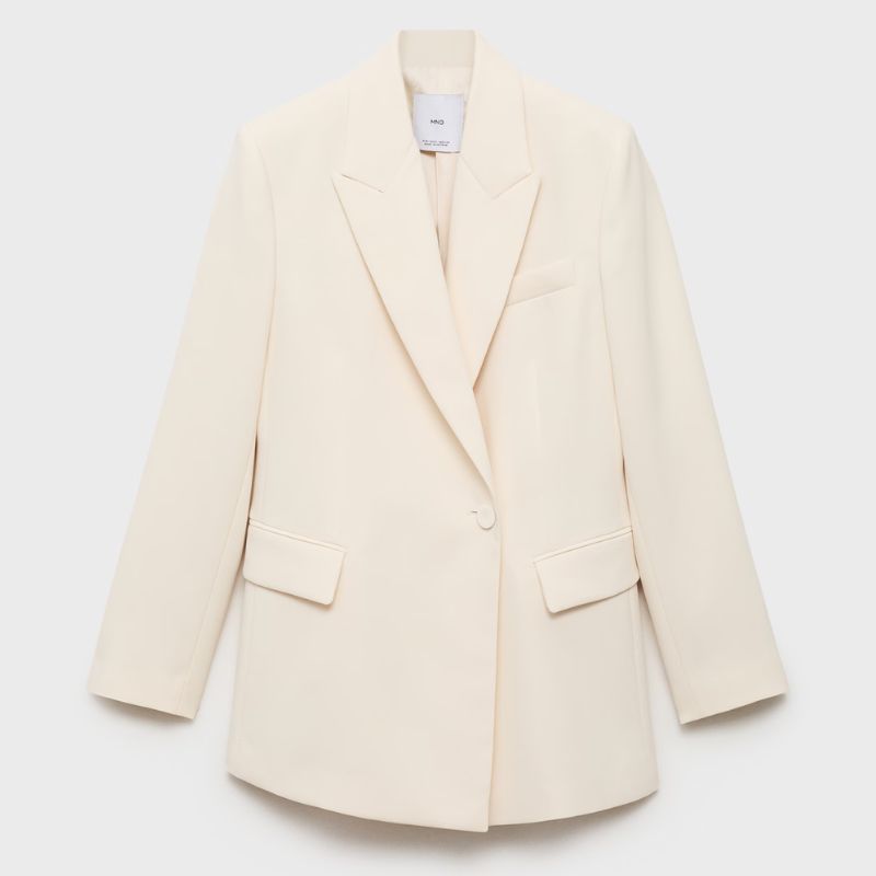 white suit blazer from Mango