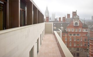 Balcony view where Westminster can be seen