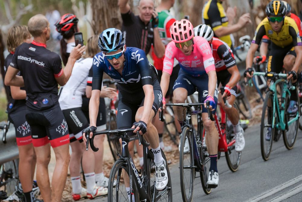Wout Poels (Team Sky) was the first to attack on Corkscrew