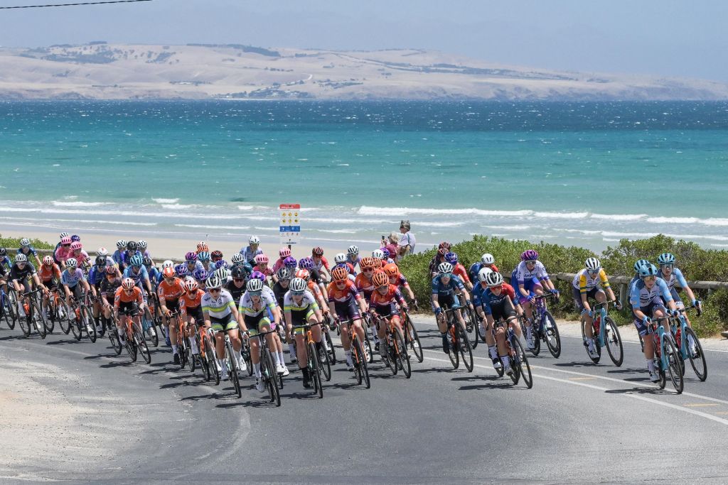 The Women's Tour Down Under peloton ride along the South Australia coast