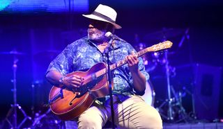 Taj Mahal performs onstage during the Experience Hendrix concert at City National Grove of Anaheim on October 9, 2019 in Anaheim, California