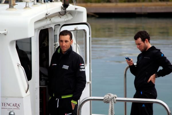 The riders looked a little bewildered on the coast guard boat.