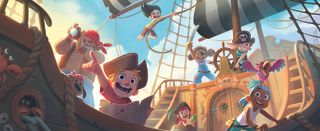 Meet the artist Kenneth Anderson; a fully painted pirate ship scene