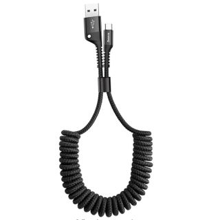 Baseus Retractabl USB-C cable render.