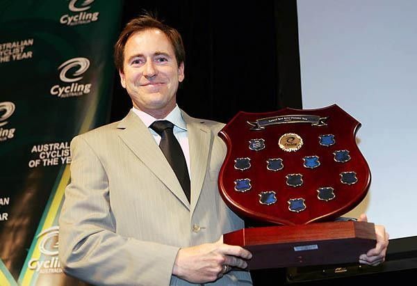 National team of the year, Drapac Porsche, accepted by Scott McGrory.