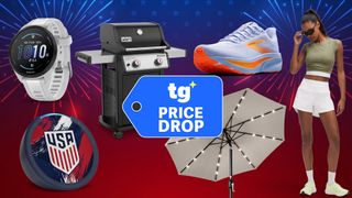 Collage of items on sale for 4th of July