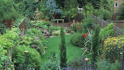 thin plot garden design