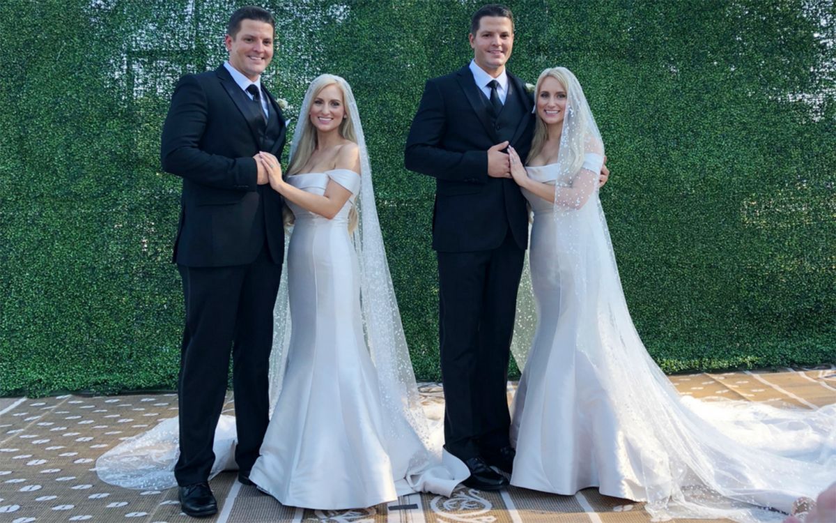 Brothers twin children sisters marry twin Identical twin