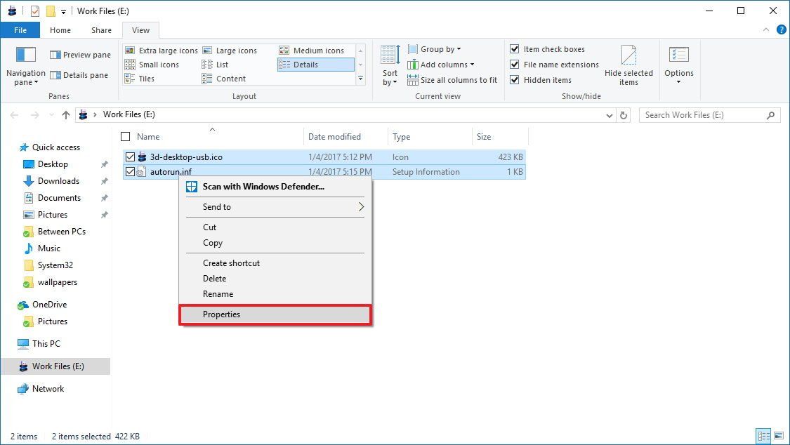 How to set custom icon for a removable drive on Windows 10 Windows