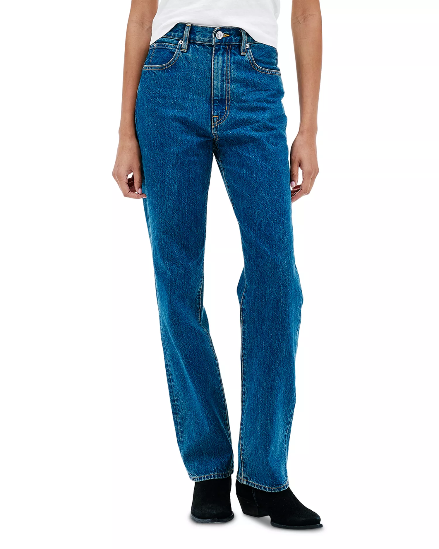 SLVRLAKE, London High Rise Straight Jeans in LA Woman