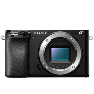 Sony A6100 camera on a white background