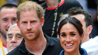 Prince Harry, Duke of Sussex and Meghan, Duchess of Sussex attend the sitting volleyball final
