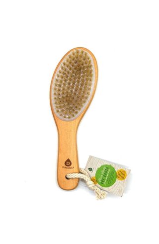 Pursonic Bath Body Brush With Lotus Wooden Handle