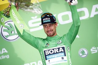 Peter Sagan in green at the Tour de France after stage 3