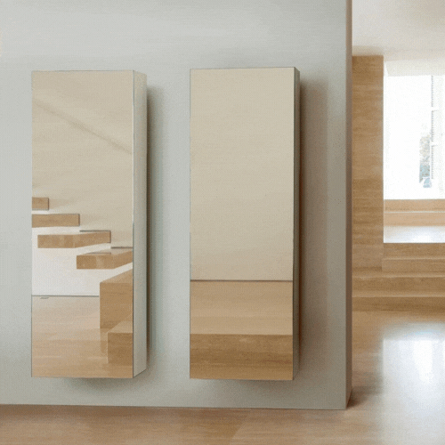 Camper Wall Clothes Stand Mirror Canaletta Walnut