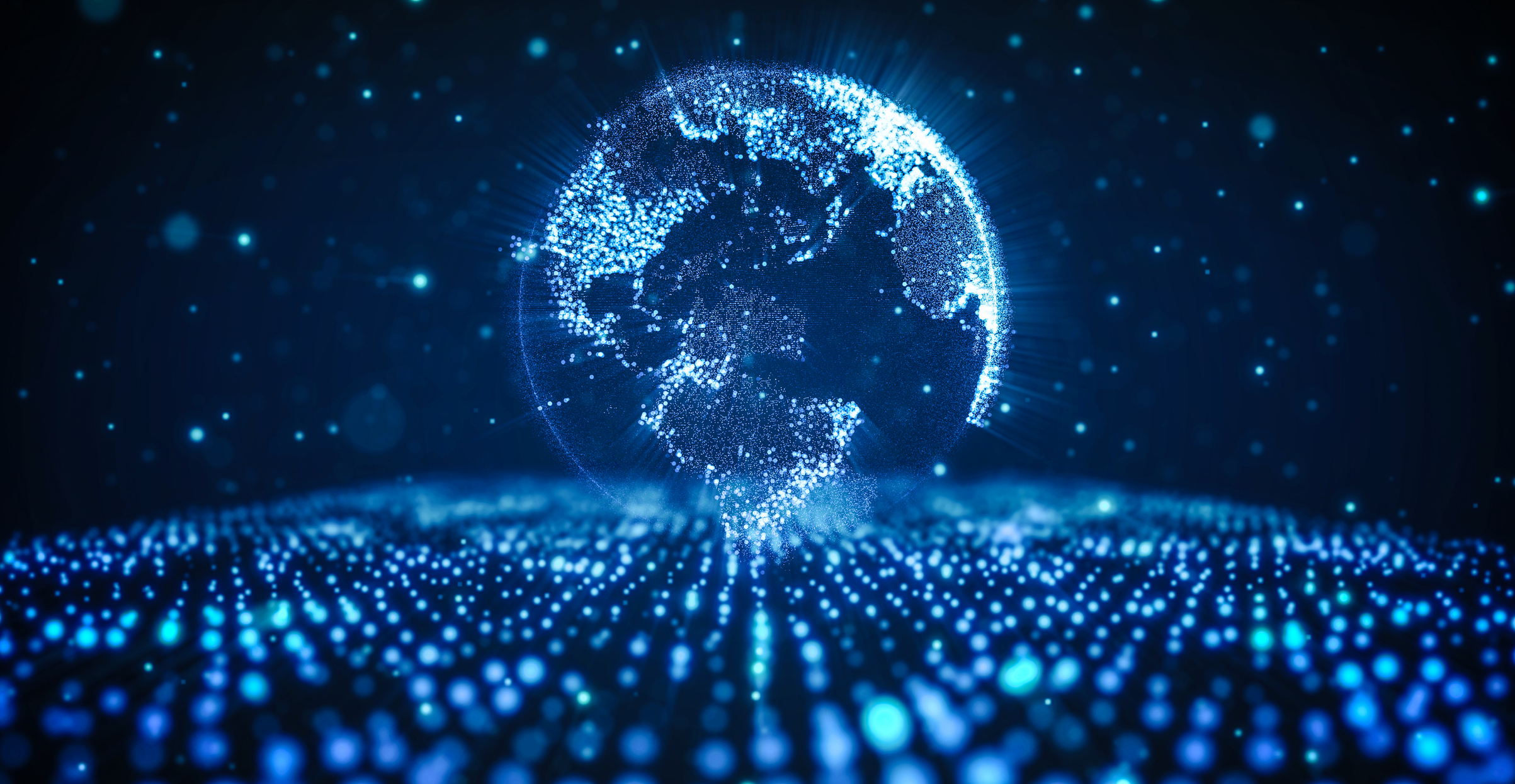 digital representation of the world coming together, all world equity