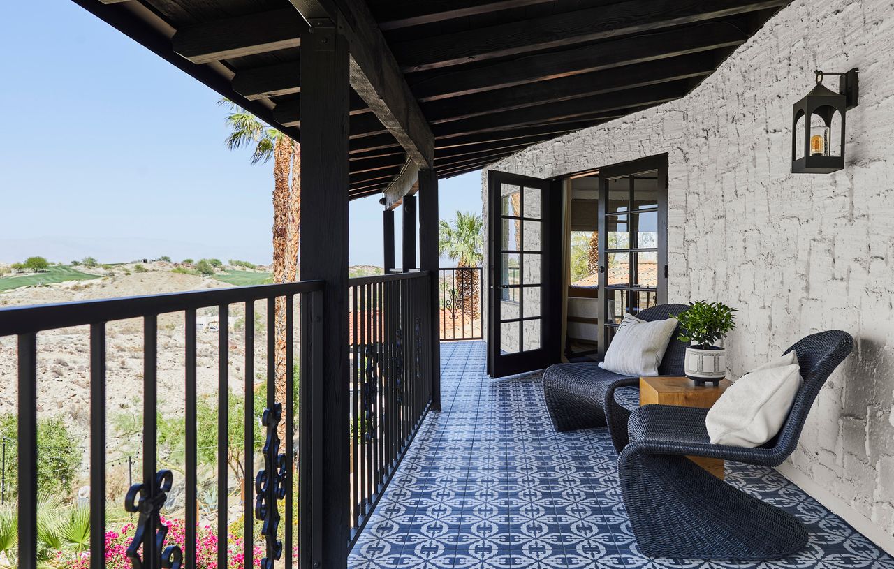 A spanish style property balcony