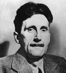 Eric Arthur Blair, aka British author George Orwell (1903 - 1950), pictured here in 1945. Photo by Hulton Archive/Getty Images