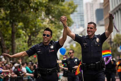 California police officers in love