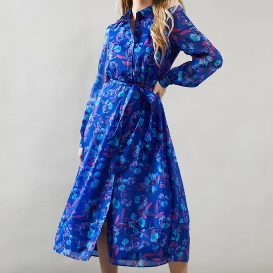 Wallis Floral Organza Shirt Dress