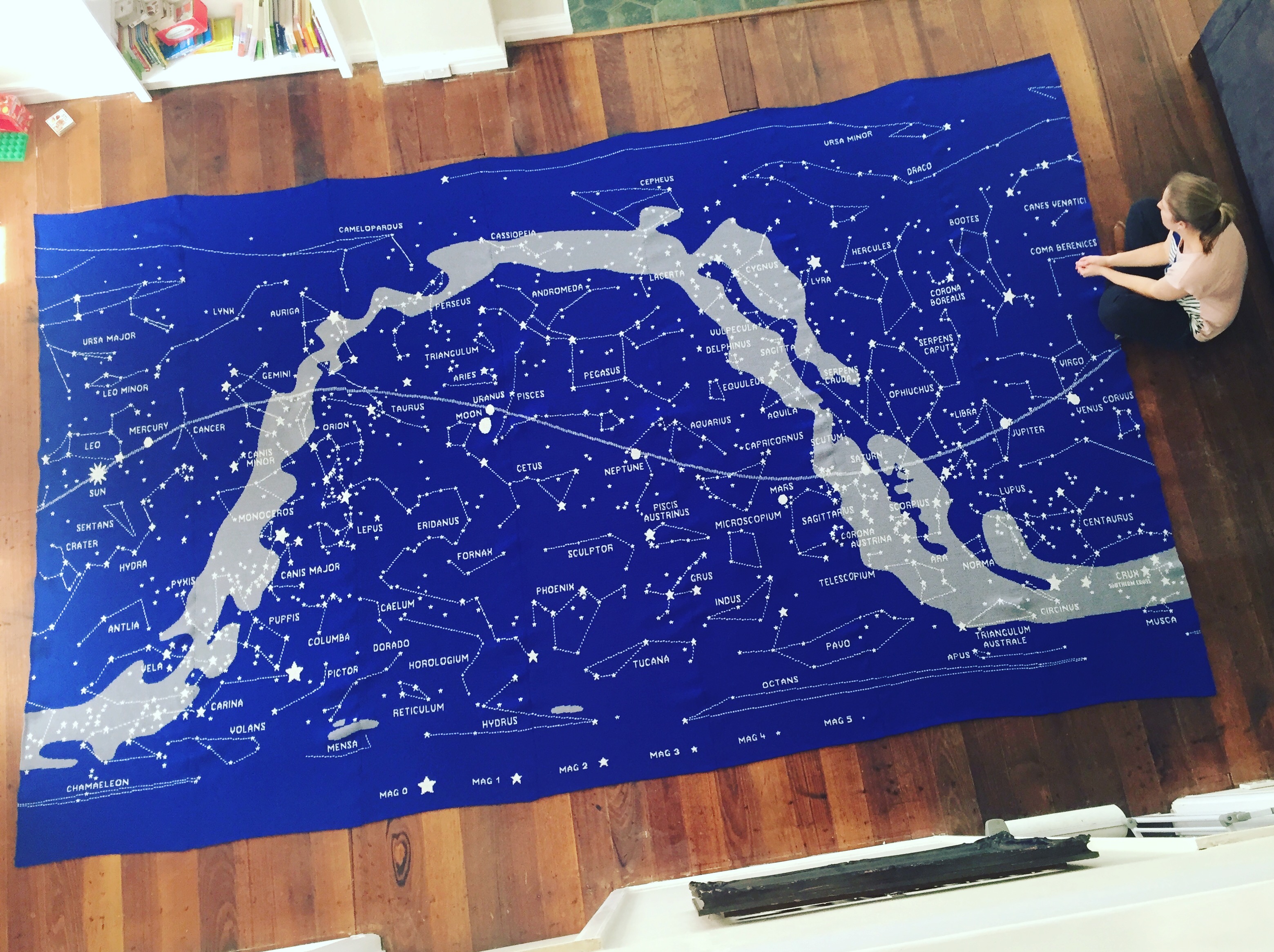 State Library Victoria Handmade Universe exhibition features knitted map of  the stars