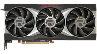 An AMD RX 6800 XT against a white background