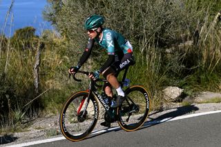 Cian Uijtdebroeks (Bora-Hansgrohe) on the attack at the Challenge Mallorca