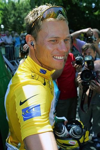 Thor Hushovd (Credit Agricole) was all smiles at the start today.