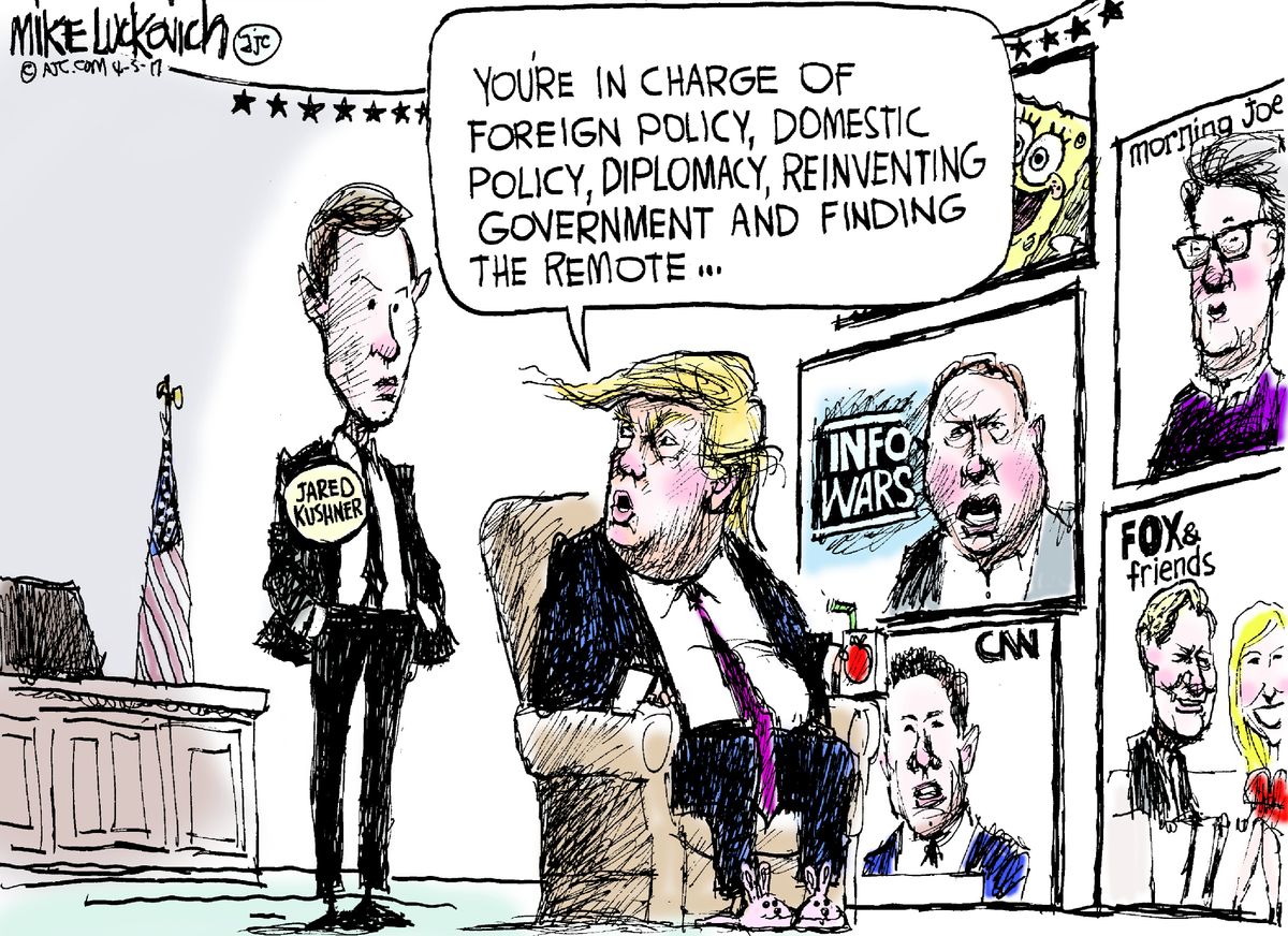 Political Cartoon U.S. Trump Kushner CNN Fox News Government | The Week