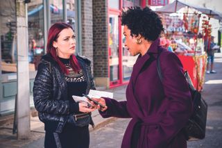 Whitney Dean with Laura in EastEnders