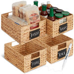 Bayou Breeze Pantry Baskets With Chalkboard Chalk Marker &amp;amp; Reviews | Wayfair