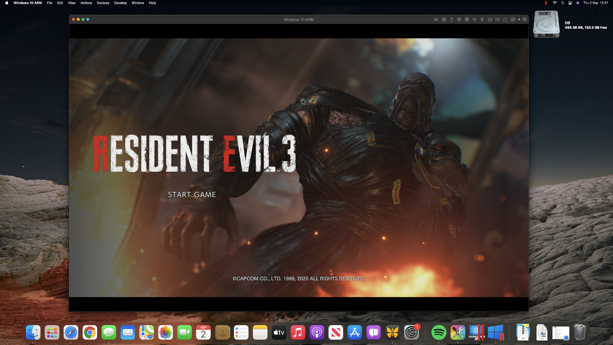 Resident Evil 3 Remake on an M1 Mac mini through Steam