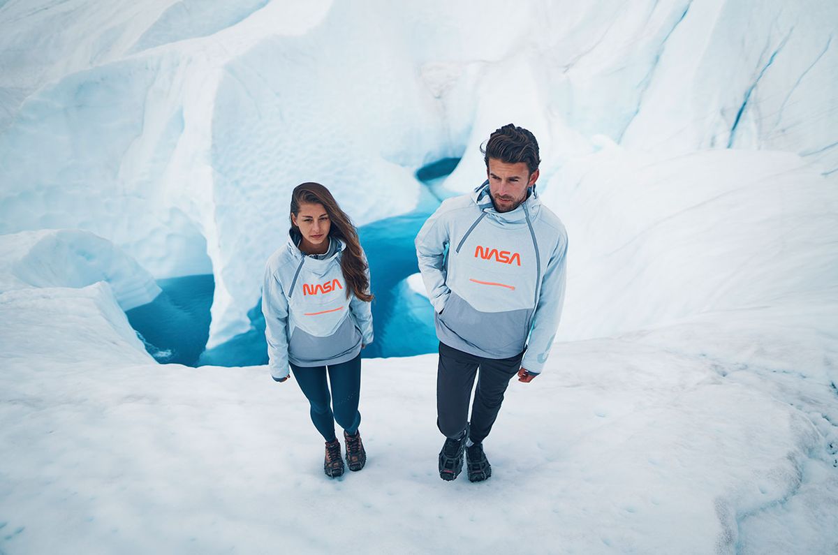 The OROS x NASA 39A flight jacket features an aerogel lining and bold NASA branding. For sale Oct. 1, 2020, the jacket comes with an astronaut-signed certificate and is limited to 400 pieces. 