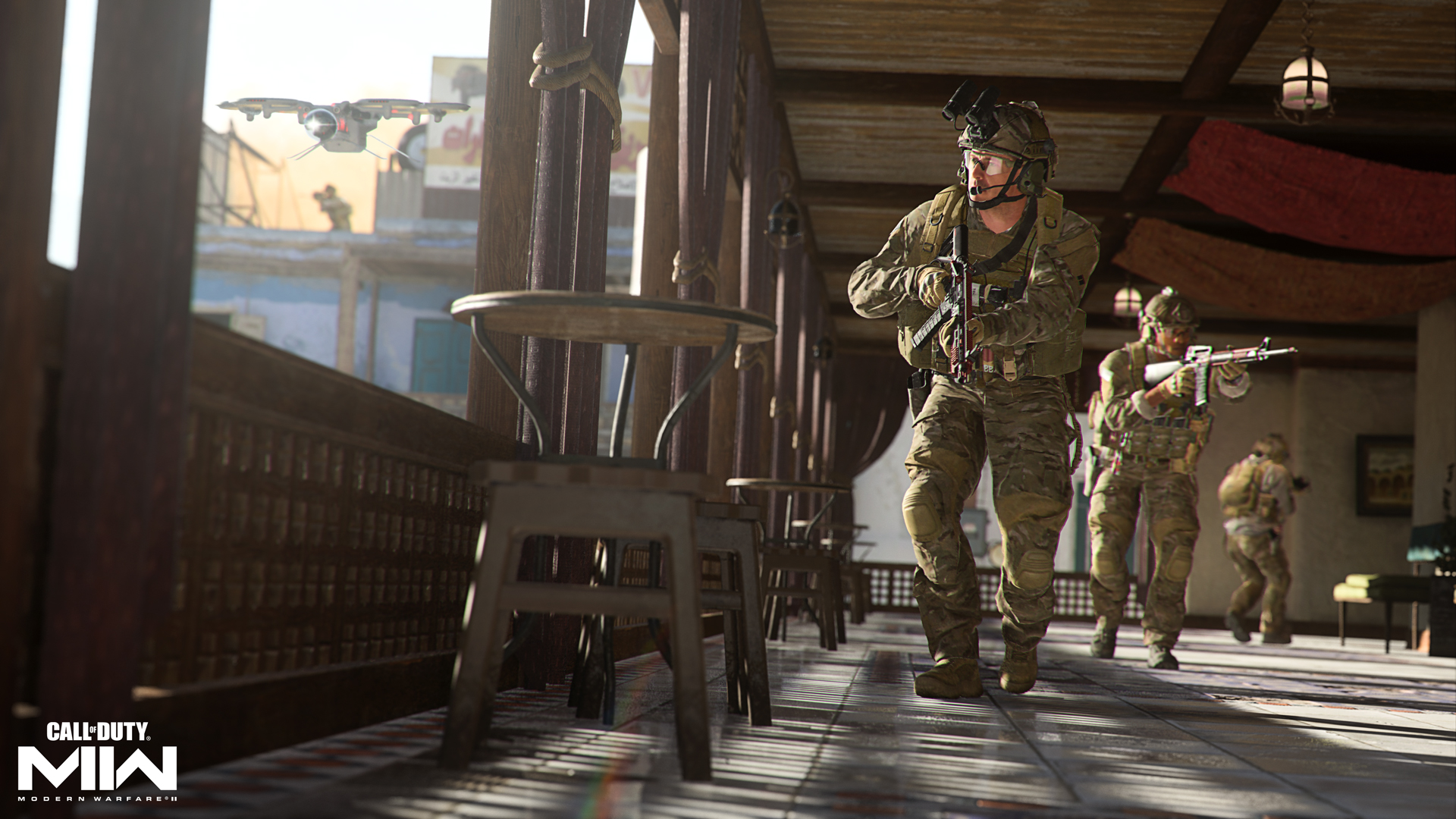 Call of Duty Modern Warfare 2 soldados en edificio