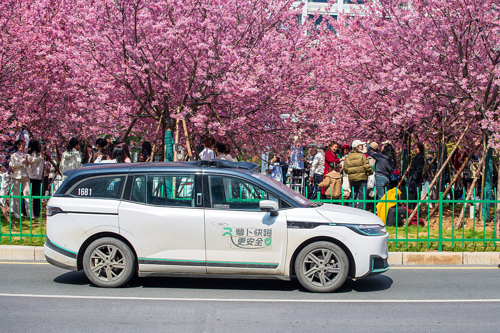 A robotaxi launched by autonomous minicab firm Apollo Go