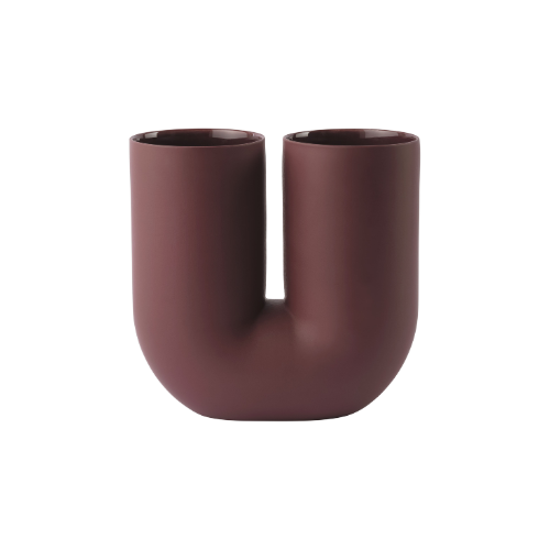 Kink Vase Ceramic Red / Earnest Studio, 2018 - H 26,3 Cm - Muuto